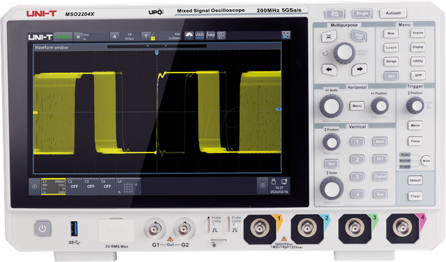 UT MSO2204X - Mixed-Signal-Oszilloskop MSO2204X, 200 MHz, 4+16 Kanäle