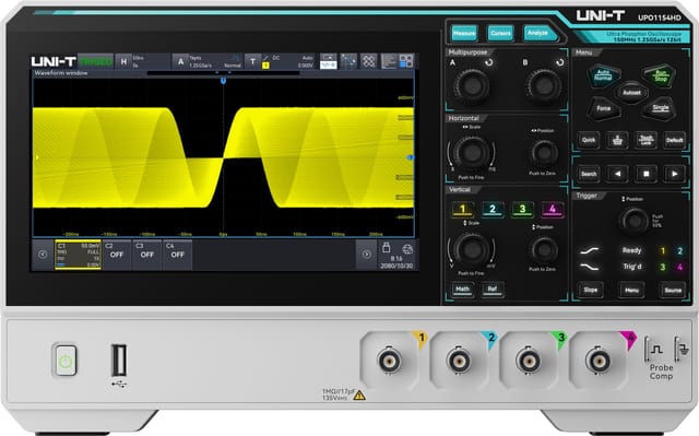 UT UPO1154HD - Digital-Speicher-Oszilloskop UPO1154HD, 150 MHz, 12bit, 4 Kanäle