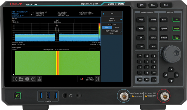UTS 3036A - Spektrumanalysator UTS3036A, 9 kHz bis 3,6 GHz, TG-Funktion