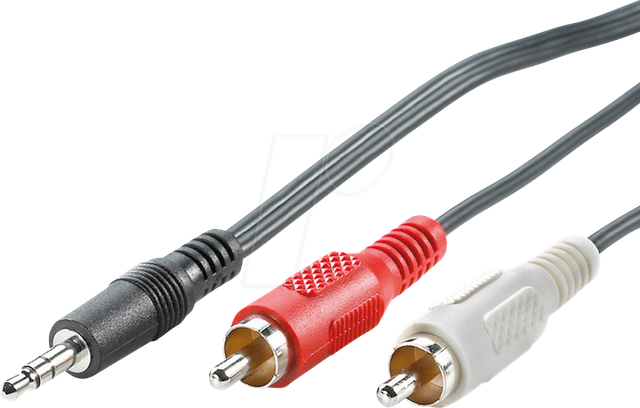 VALUE 11994341 - Audio Kabel, 3,5 mm Klinkenstecker auf 2x Cinch Stecker, 1,5 m