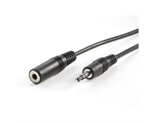 VALUE 11994352 - 3,5 mm Klinke Kabel, Stecker / Buchse, 2 m
