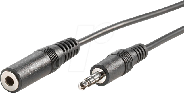 VALUE 11994353 - 3,5 mm Klinke Kabel, Stecker / Buchse, 3 m
