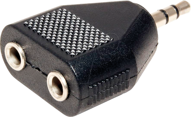 VALUE 11994440 - 3,5mm Klinke Adapter, 1x Stecker / 2x Buchse