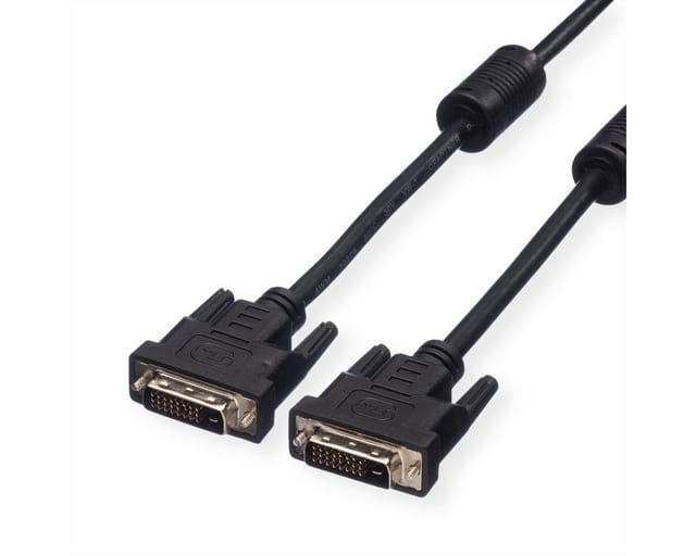 VALUE 11995525 - DVI Monitor Kabel DVI 24+1 Stecker, Dual Link, 2 m
