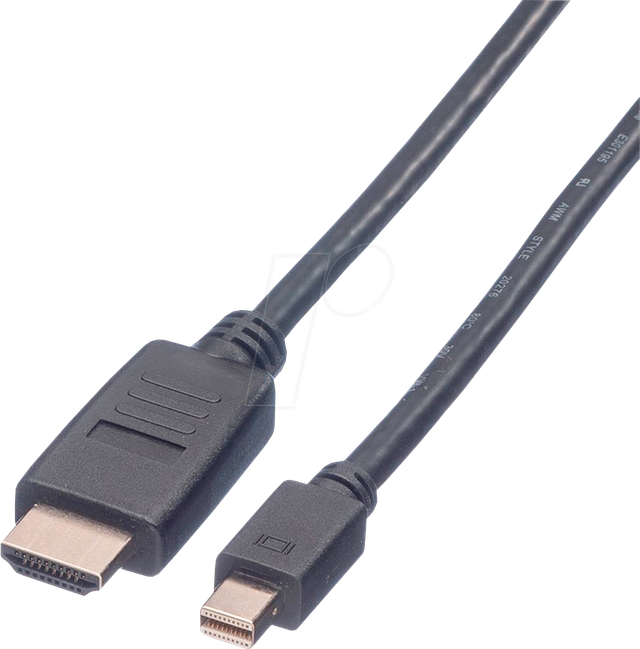 VALUE 11995791 - Mini DisplayPort 1.1 auf HDMI A Stecker, 1080p 60Hz, 2,0 m