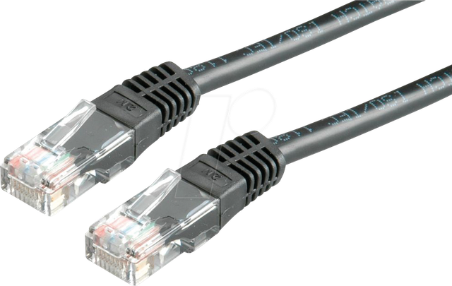 VALUE 21991535 - Patchkabel Cat.6, UTP, schwarz, 1 m