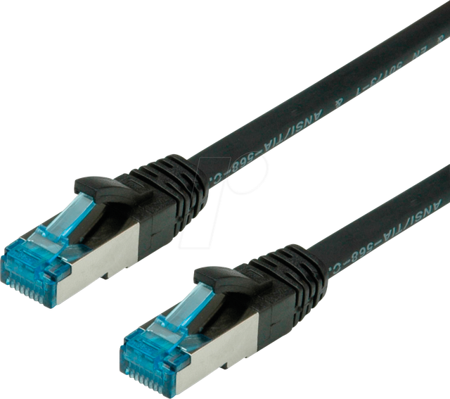 VALUE 21991962 - Patchkabel Cat.6a S/FTP PIMF schwarz 2 m