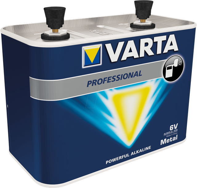VAR 4LR25 - Laternenbatterie 6 V, 33,0 Ah, Metallgehäuse