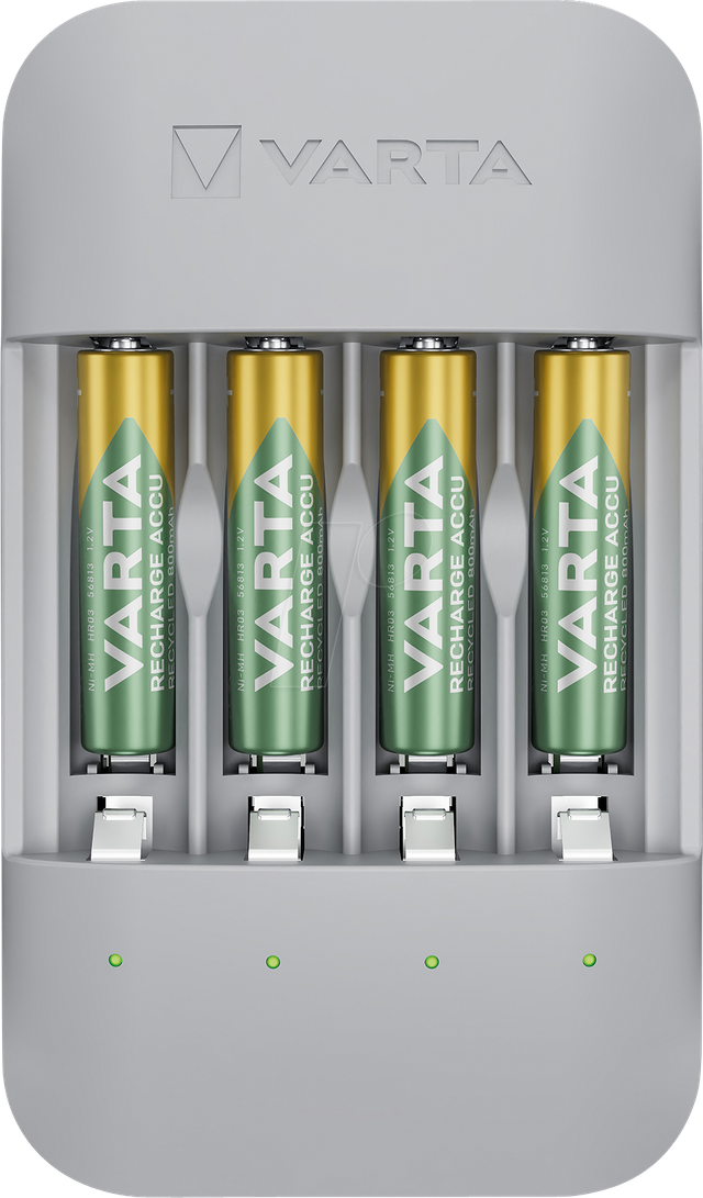 VAR ECO PRO AAA - Tischladegeät, NiMH, LED, Anzeige, inkl. 4 Micro Akkus, 800 mAh
