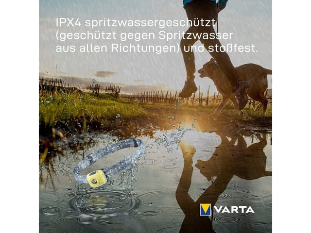 VAR H30 LIME - LED-Stirnleuchte, IPX4, Akku, lime