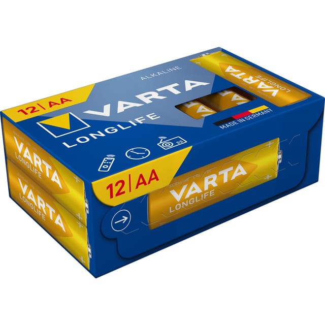 VAR LL AA 12X - Longlife, Alkaline Batterie, AA (Mignon), 12er-Pack