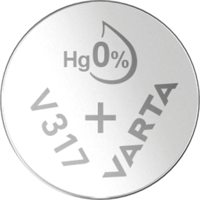 VARTA 317 - Silberoxid-Knopfzelle, V 317, 8 mAh, 5,8 x 1,6 mm