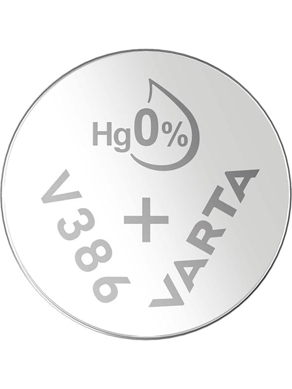 VARTA 386 - Silberoxid-Knopfzelle, V 386, 105 mAh, 11,6 x 4,1 mm