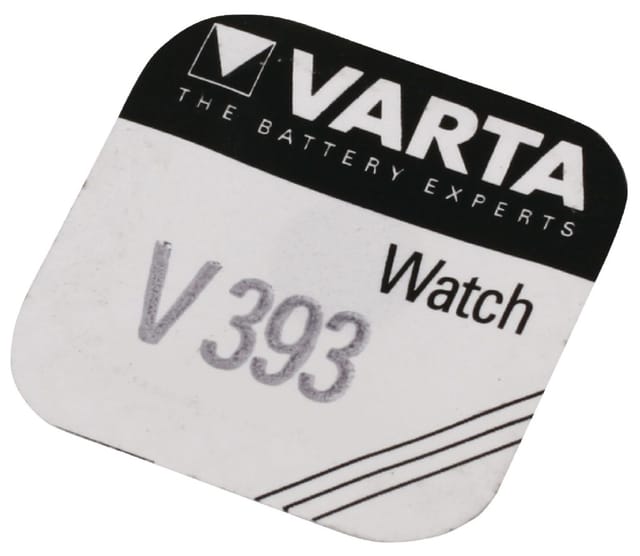 VARTA 393 - Silberoxid-Knopfzelle, V 393, 65 mAh, 7,9 x 5,4 mm