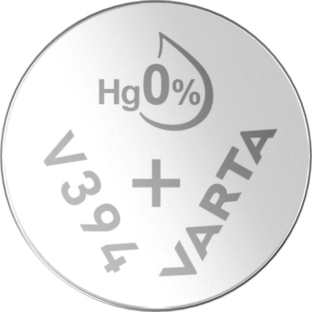 VARTA 394 - Silberoxid-Knopfzelle, V 394, 67 mAh, 9,5 x 3,6 mm