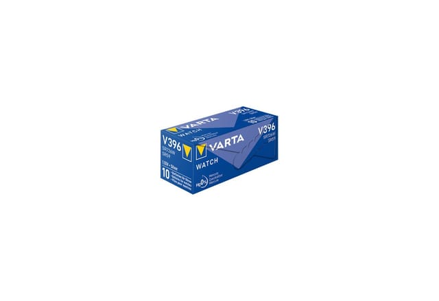 VARTA 396 - Silberoxid-Knopfzelle, V 396, 25 mAh, 7,9 x 2,6 mm