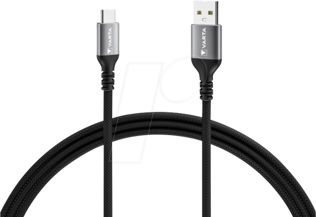 VARTA 57935 - Sync- & Ladekabel, USB A -> USB C, 60W, 2,0m