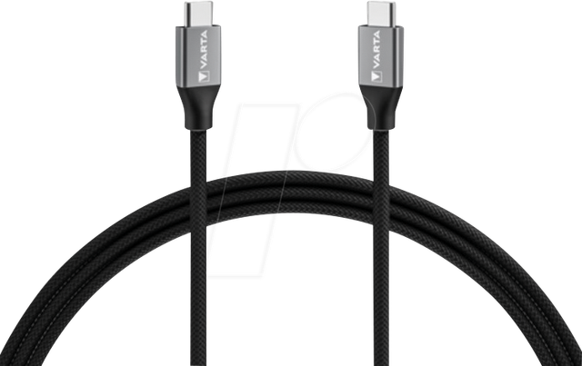 VARTA 57936 - Sync- & Ladekabel, USB C -> USB C, 100W, 2,0m