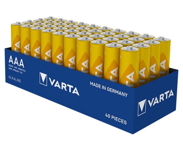 VARTA AL 40XAAA - Alkaline Batterie, AAA (Micro), 40er-Pack, Longlife