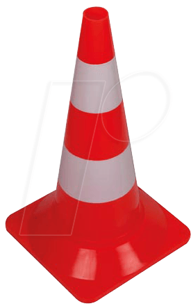 VEL 1190-50 - Garage - Leitkegel, Pylon, rot-weiß, 50 cm