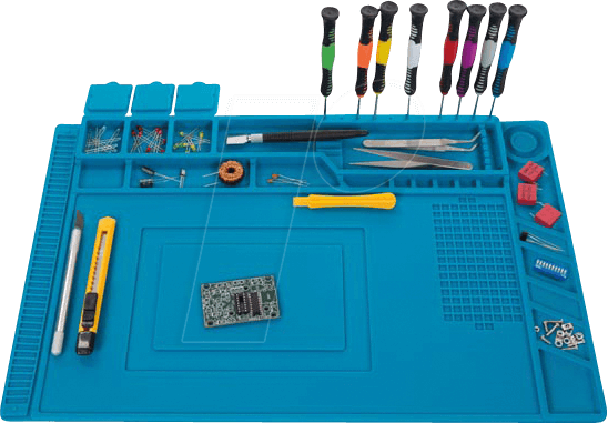 VEL AS11 - Silikon-Arbeitsmatte, 450 x 300 mm, Antistatisch
