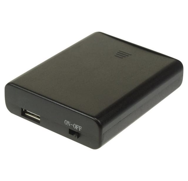 VEL BH341USB - Batteriebox für 4xAA, USB-A