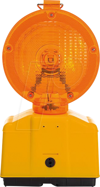 VEL EFL90 - Orange LED-Baustellenlampe, Blinklicht