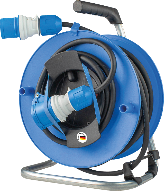AS-SCHWABE 12270 - Camping Gerätetrommel mit CEE Stecker und powerlight, 25 m