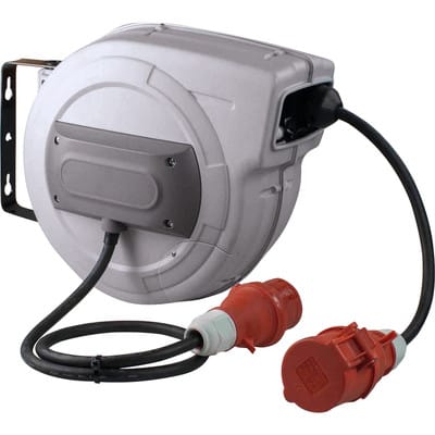 AS-SCHWABE 12648 - Automatische CEE Kabelaufroller für die Werkstatt, 1 m + 10 m