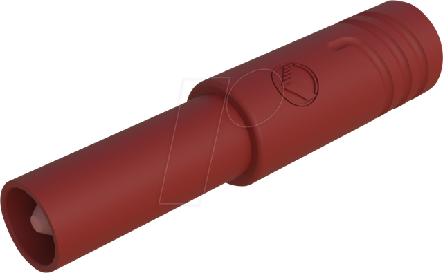 ASS 4-2 RT - Sicherheits-Adapter, 4 mm Stecker, 2mm Buchse, rot