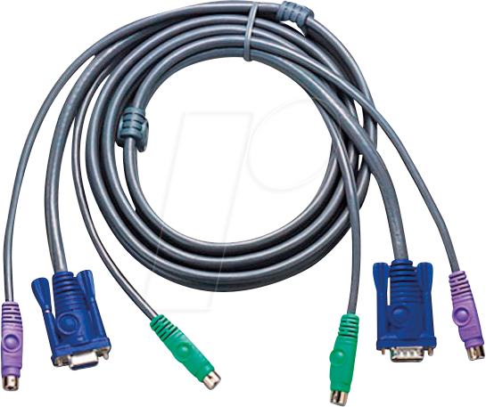 ATEN 2L-5002PC - KVM Kabel, VGA, PS/2, 1,8 m