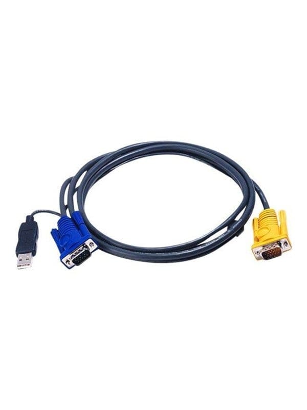 ATEN 2L-5202UP - KVM-Kabel VGA USB, schwarz, 1,8 m