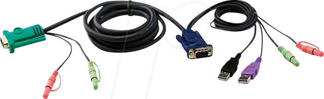 ATEN 2L-5303UU - KVM Kabel, VGA, USB, Audio, 3 m