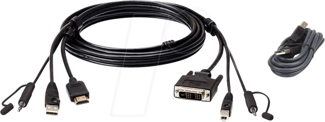 ATEN 2L-7D02DHX2 - KVM Kabel Set USB HDMI auf DVI-D Secure