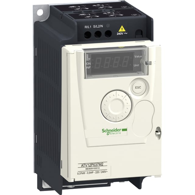 ATV12P037M2 - Frequenzumrichter, 1-phasig, 200 - 240 V, 0,37 kW, Grundplatte