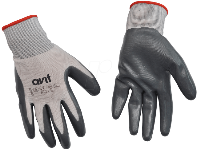 AVIT 13073 - Arbeitshandschuhe, Nylon, mit Nitril, Gr. XL