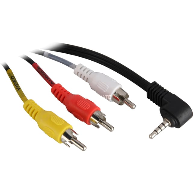 AVK 199 - Cinch Kabel, 3,5 mm Klinkenstecker auf 3x Cinch Stecker, 1,5 m