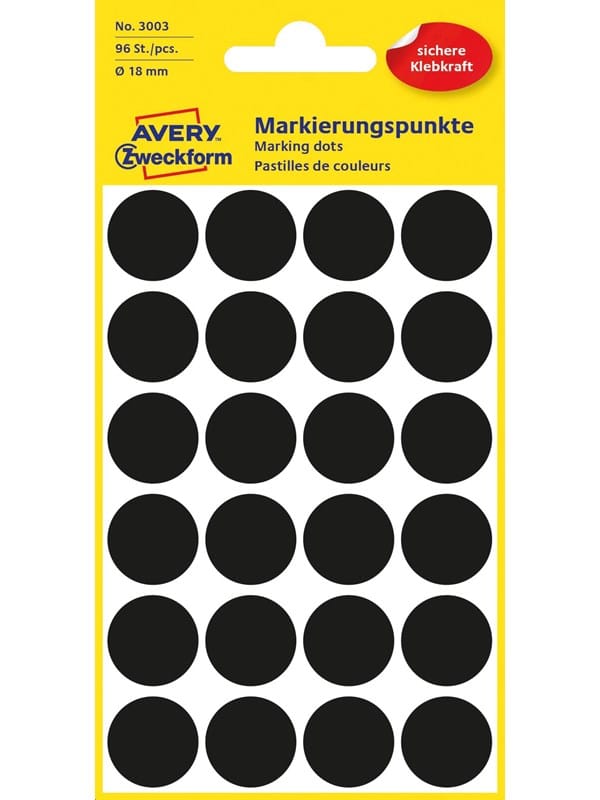 AVZ 3003 - Markierungspunkte 18mm schwarz