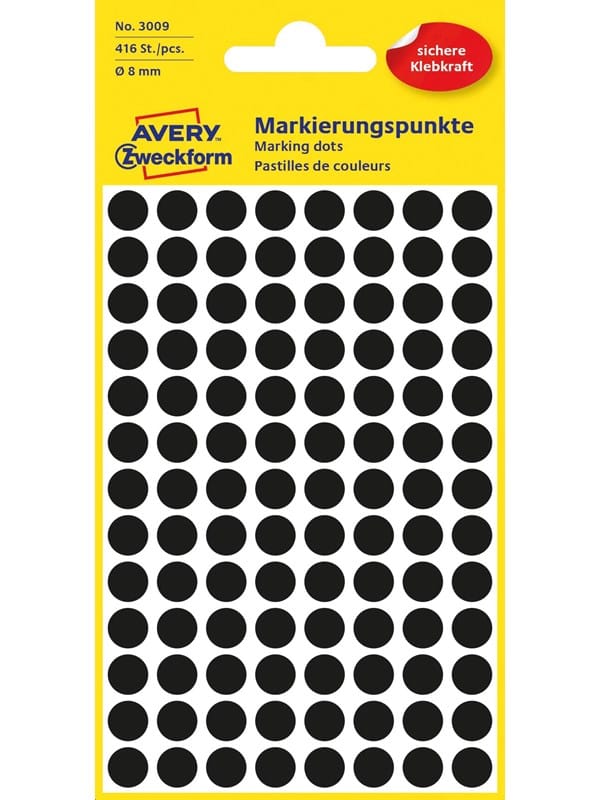 AVZ 3009 - Markierungspunkte 8mm schwarz