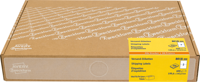 AVZ 8018-300 - Versandetiketten,199,6x143,5mm, weiß