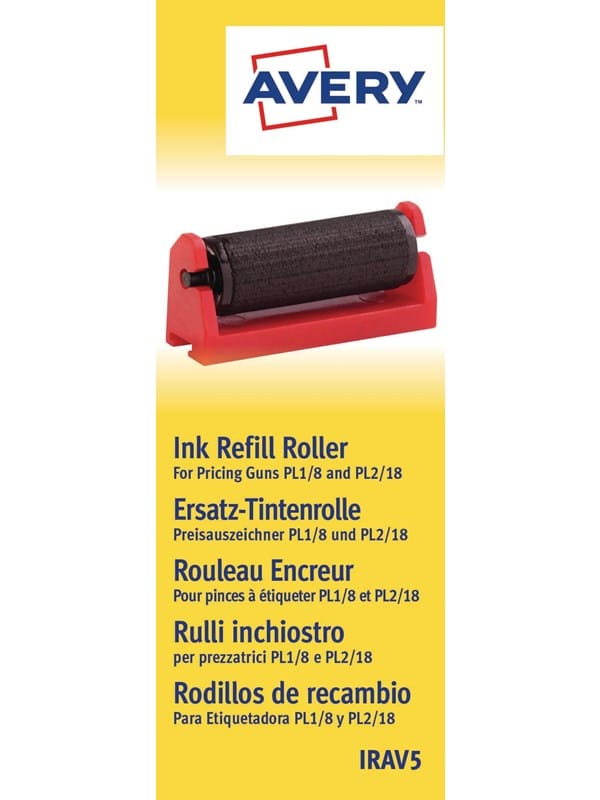 AVZ IRAV5 - Tintenrolle, für PL1/8 und PL2/18, 5 Stück, schwarz
