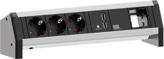 BACH 902.0253 - DESK 3x Schutzkontakt 1x USB Charger 1x ABD GST18