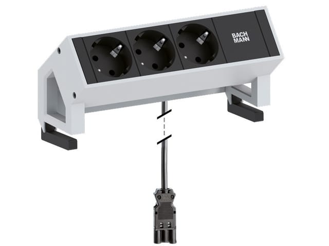 BACH 902.500 - DESK2 3xCEE7/3 Strom 0,2m