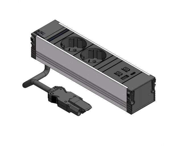BACH 912.233 - CONI 2x Schutzkontakt 1xUSB A/C 22W, schwarz