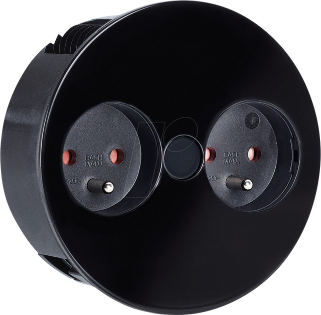 BACH 931.152 - TWIST 2xUTE 2,0m AEH schwarz 30GE seidenmatt, schwarz, 2 m