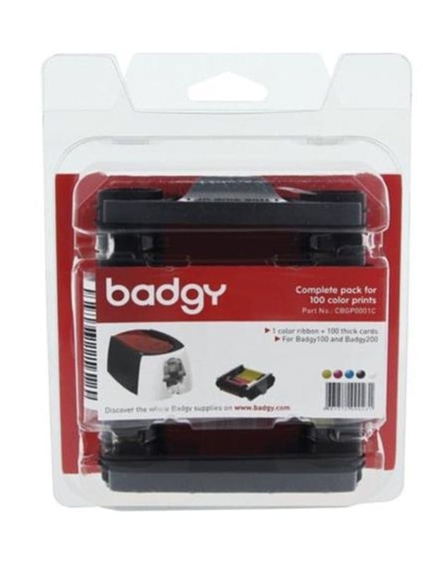 BADGY CBGP0001C - Farbbandkassette & PVC-Karten für Badgy 100 / 200