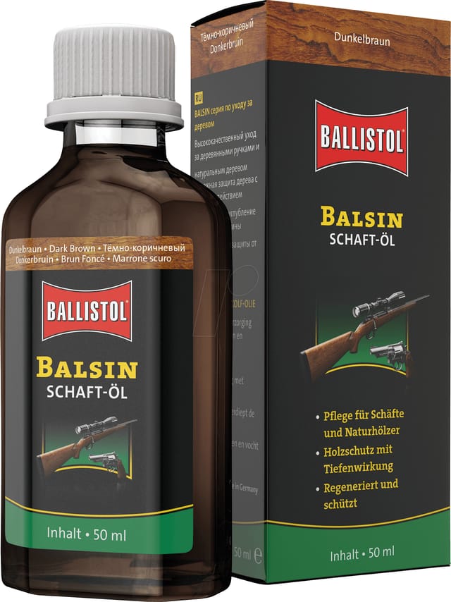 BALL 23150 - Schaft-Öl Balsin, dunkelbraun, 50 ml