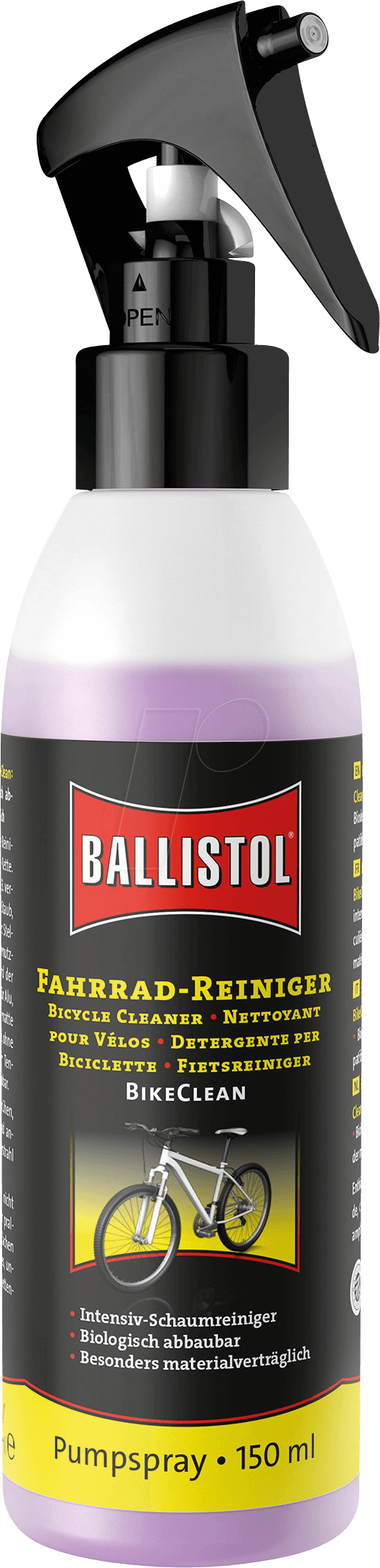 BALL 28085 - Fahrradreiniger BikeClean, 150 ml, Pumpspray