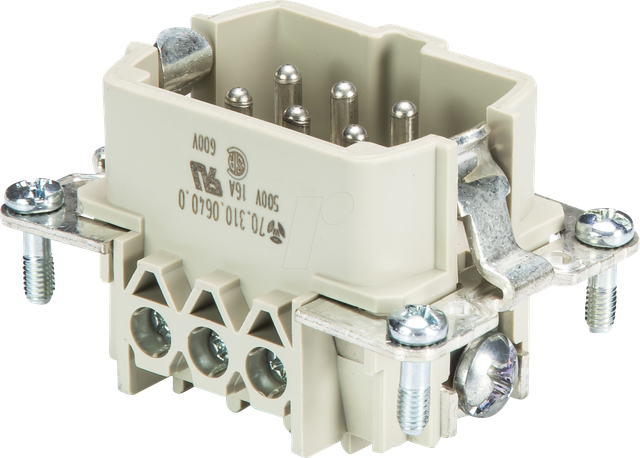 BAS STS 6 2,5 - revos BASIC Einsätze, Stecker , 6 + PE , mit Drahtschutz