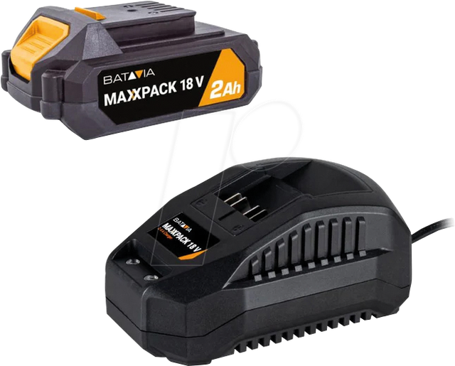 BATAVIA 7065182 - Batavia Maxxpack Starter Set, inklusiv 2.0Ah Akku und Ladegerät